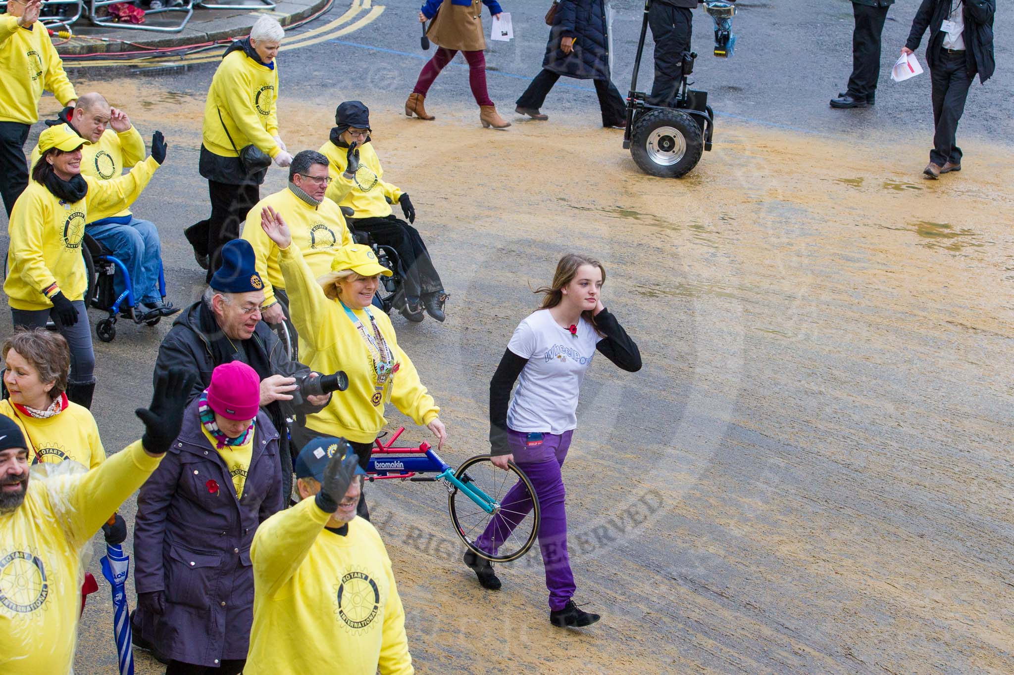 Lord Mayor's Show 2012: Entry 82 - Rotary in London/Wheelpower..
Press stand opposite Mansion House, City of London,
London,
Greater London,
United Kingdom,
on 10 November 2012 at 11:36, image #1067