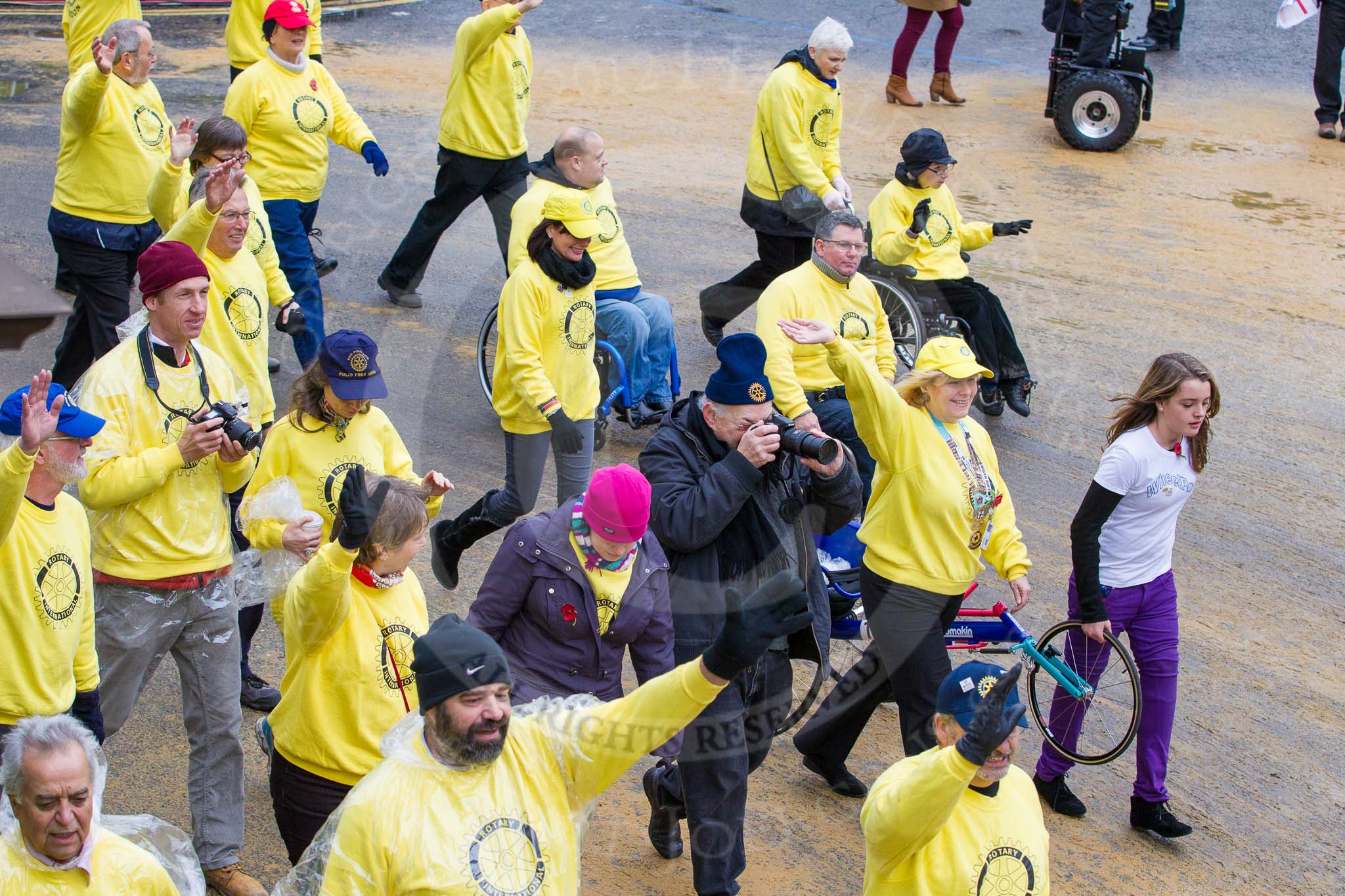 Lord Mayor's Show 2012: Entry 82 - Rotary in London/Wheelpower..
Press stand opposite Mansion House, City of London,
London,
Greater London,
United Kingdom,
on 10 November 2012 at 11:36, image #1069