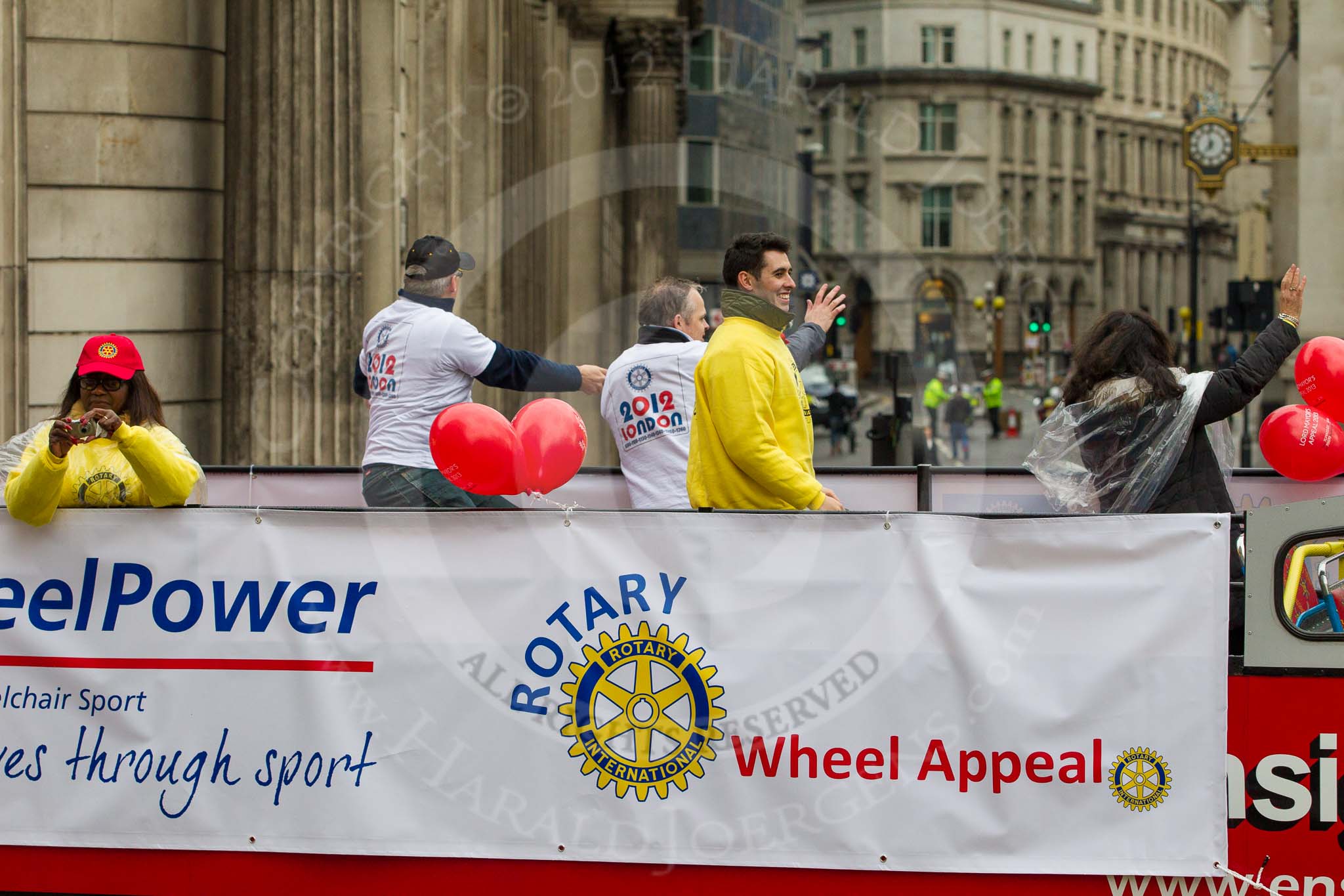 Lord Mayor's Show 2012: Entry 82 - Rotary in London/Wheelpower..
Press stand opposite Mansion House, City of London,
London,
Greater London,
United Kingdom,
on 10 November 2012 at 11:36, image #1078