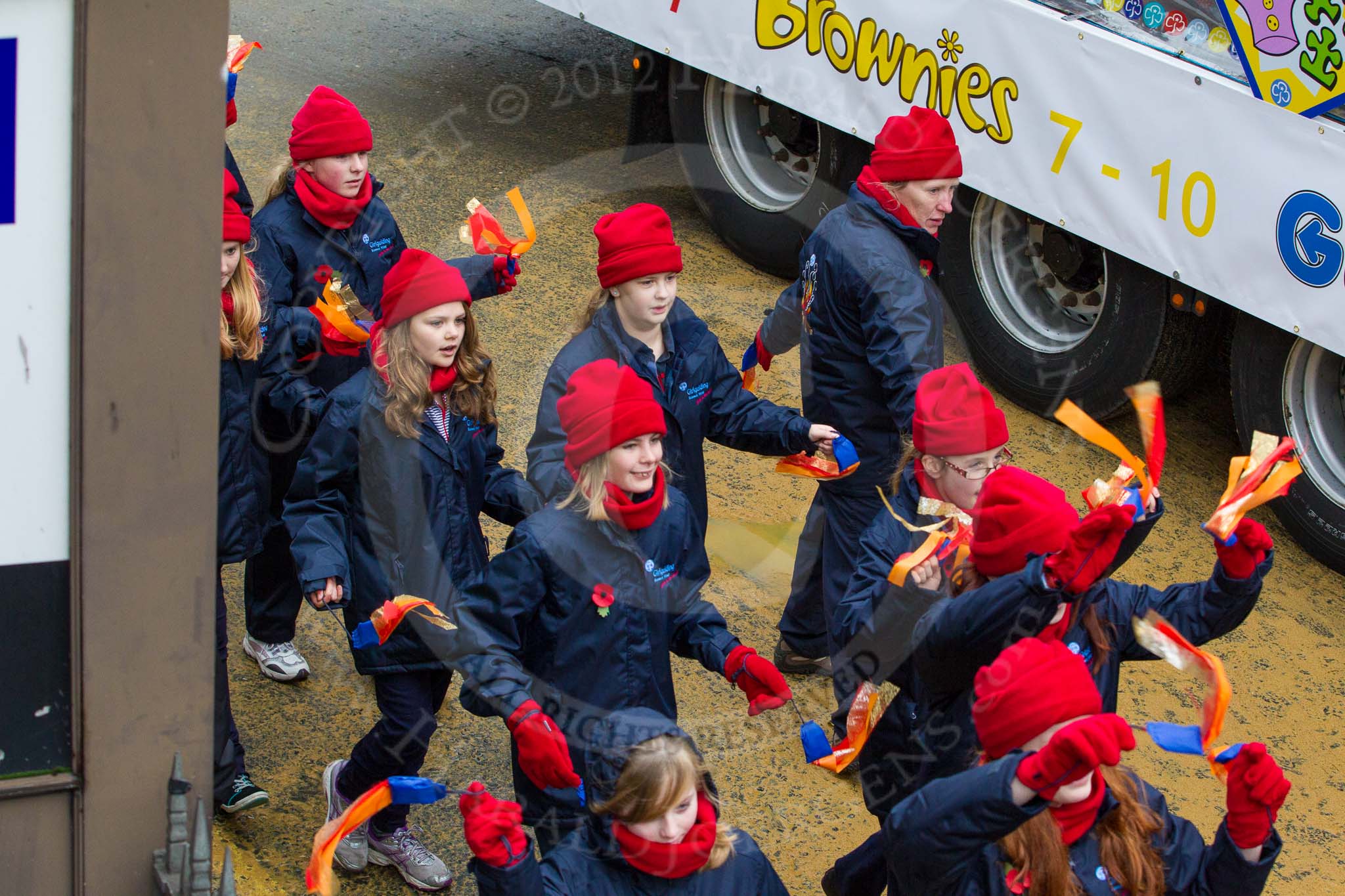 Lord Mayor's Show 2012: Entry 83 - Girlguiding LaSER..
Press stand opposite Mansion House, City of London,
London,
Greater London,
United Kingdom,
on 10 November 2012 at 11:37, image #1087