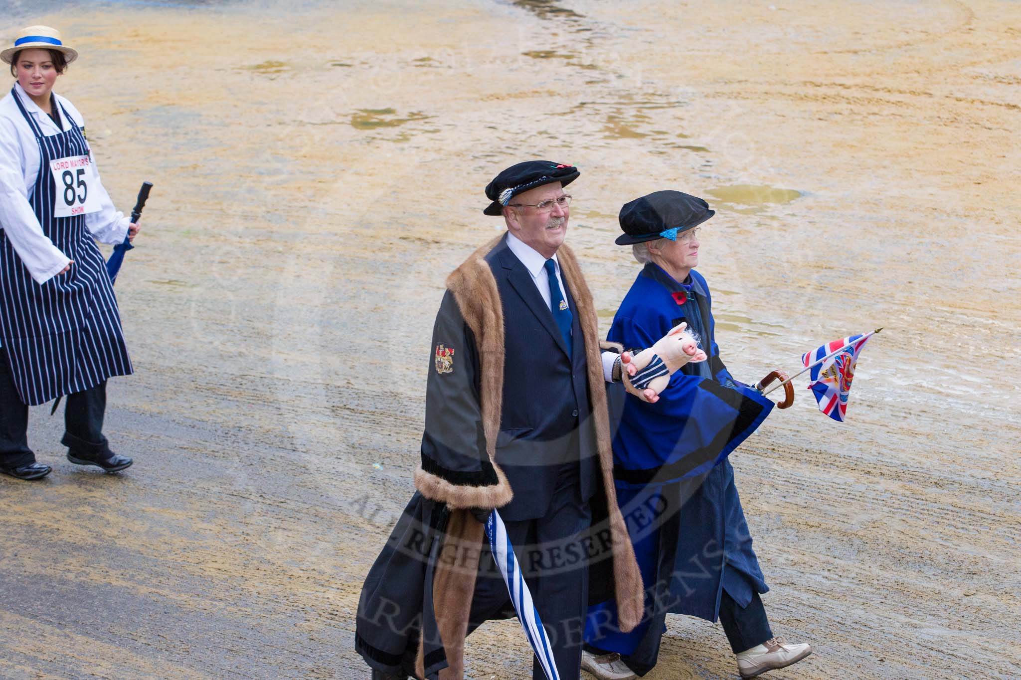 Lord Mayor's Show 2012: Entry 85 - Worshipful Company of Butchers..
Press stand opposite Mansion House, City of London,
London,
Greater London,
United Kingdom,
on 10 November 2012 at 11:37, image #1108