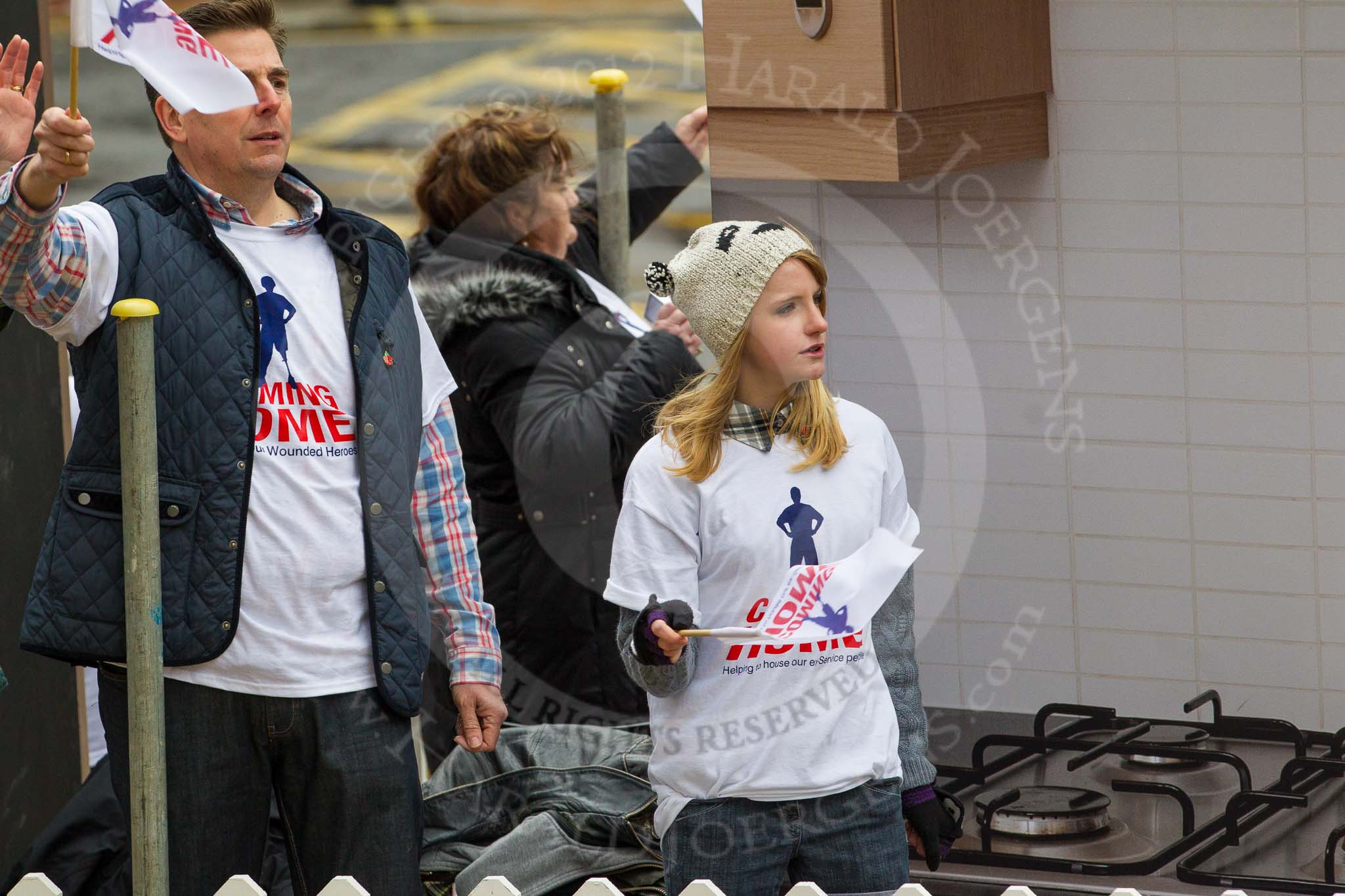 Lord Mayor's Show 2012: Entry 94 - Coming Home, the fundraising campaign for the charity Haig Housing Trust..
Press stand opposite Mansion House, City of London,
London,
Greater London,
United Kingdom,
on 10 November 2012 at 11:42, image #1243