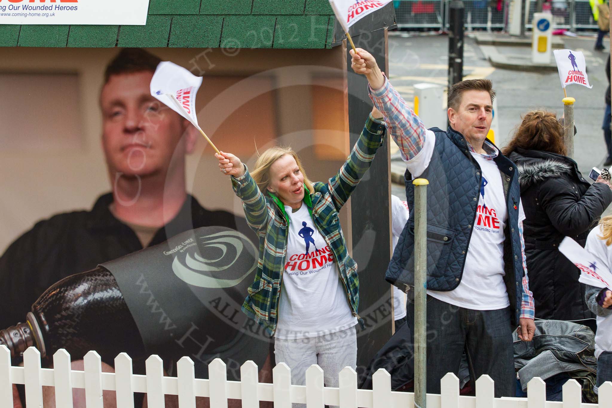Lord Mayor's Show 2012: Entry 94 - Coming Home, the fundraising campaign for the charity Haig Housing Trust..
Press stand opposite Mansion House, City of London,
London,
Greater London,
United Kingdom,
on 10 November 2012 at 11:42, image #1245