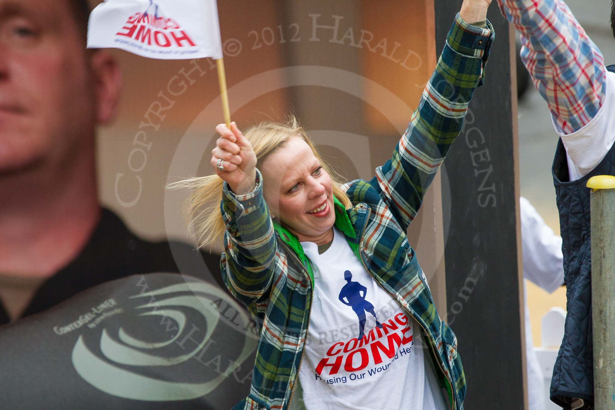 Lord Mayor's Show 2012: Entry 94 - Coming Home, the fundraising campaign for the charity Haig Housing Trust..
Press stand opposite Mansion House, City of London,
London,
Greater London,
United Kingdom,
on 10 November 2012 at 11:42, image #1246