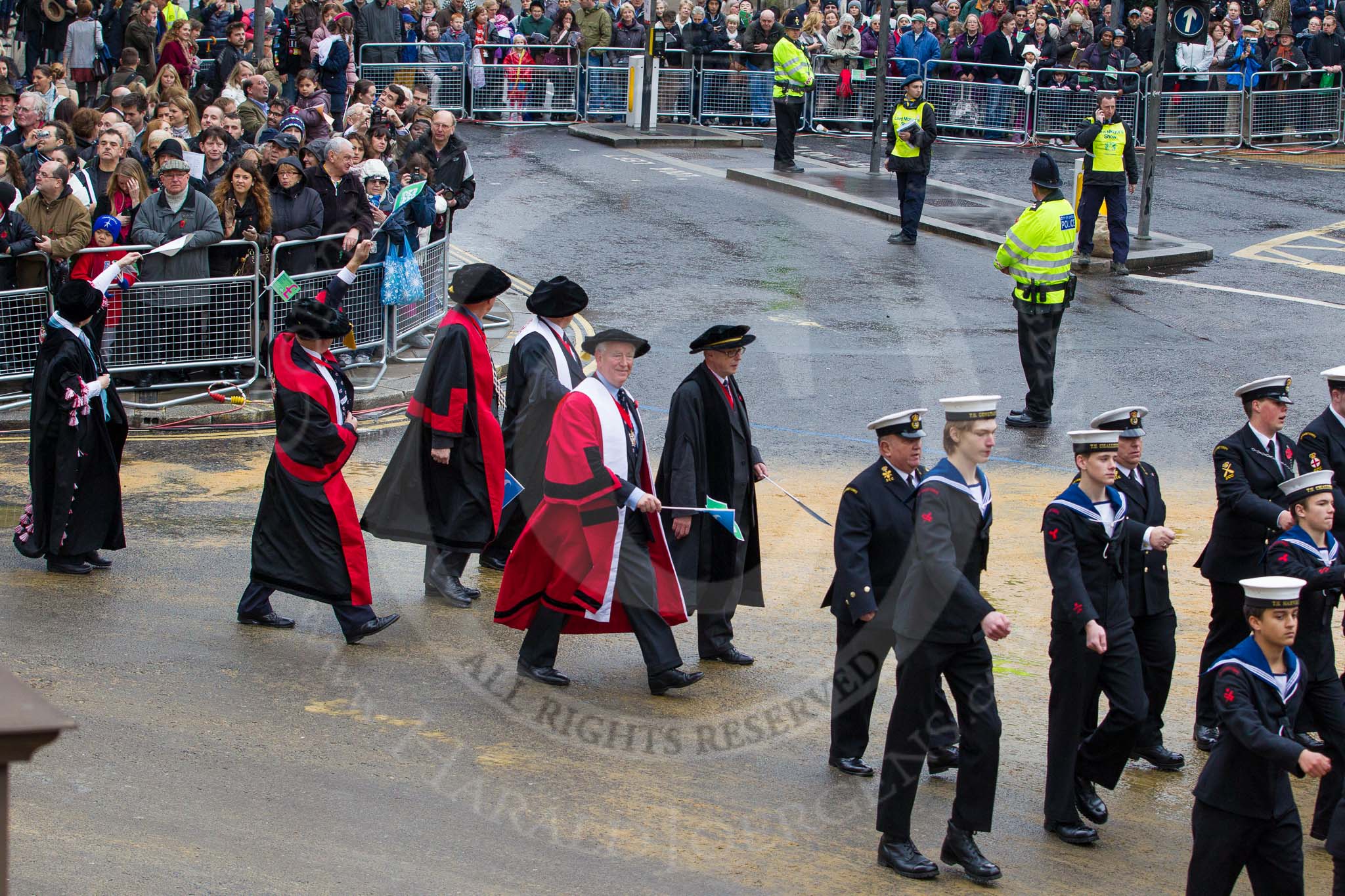 Lord Mayor's Show 2012: Entry 100 - Maritime London..
Press stand opposite Mansion House, City of London,
London,
Greater London,
United Kingdom,
on 10 November 2012 at 11:46, image #1329