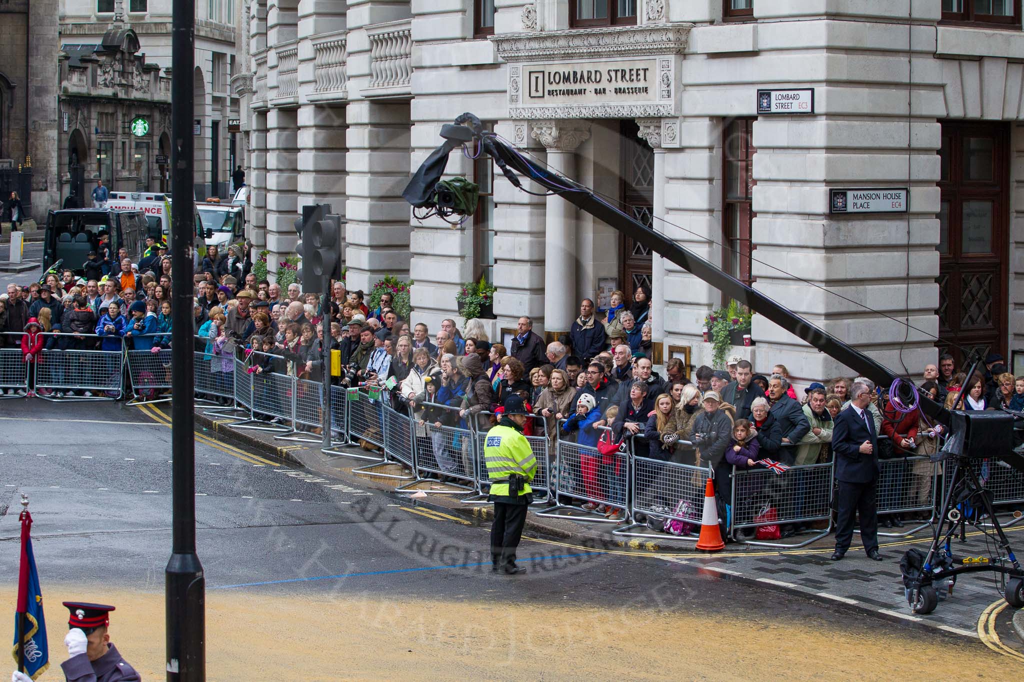 Lord Mayor's Show 2012.
Press stand opposite Mansion House, City of London,
London,
Greater London,
United Kingdom,
on 10 November 2012 at 11:47, image #1348