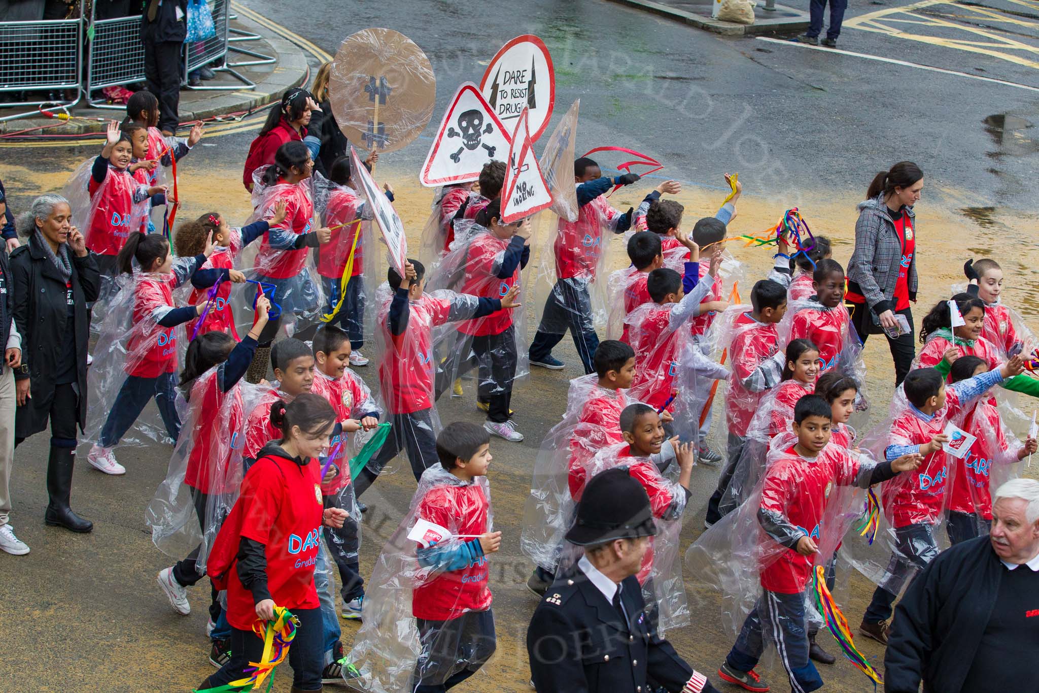 Lord Mayor's Show 2012: Entry 106 - DARE City of London, the Drug Abuse Resistance Education, with the Sir John Cass's Foundation..
Press stand opposite Mansion House, City of London,
London,
Greater London,
United Kingdom,
on 10 November 2012 at 11:53, image #1490