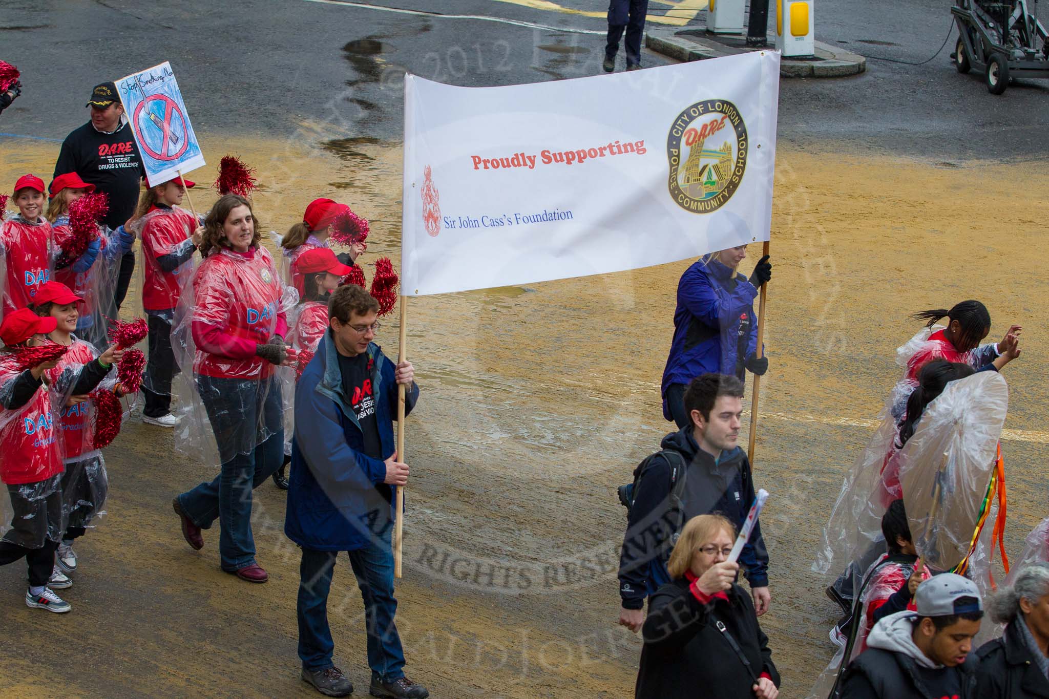Lord Mayor's Show 2012: Entry 106 - DARE City of London, the Drug Abuse Resistance Education, with the Sir John Cass's Foundation..
Press stand opposite Mansion House, City of London,
London,
Greater London,
United Kingdom,
on 10 November 2012 at 11:53, image #1498