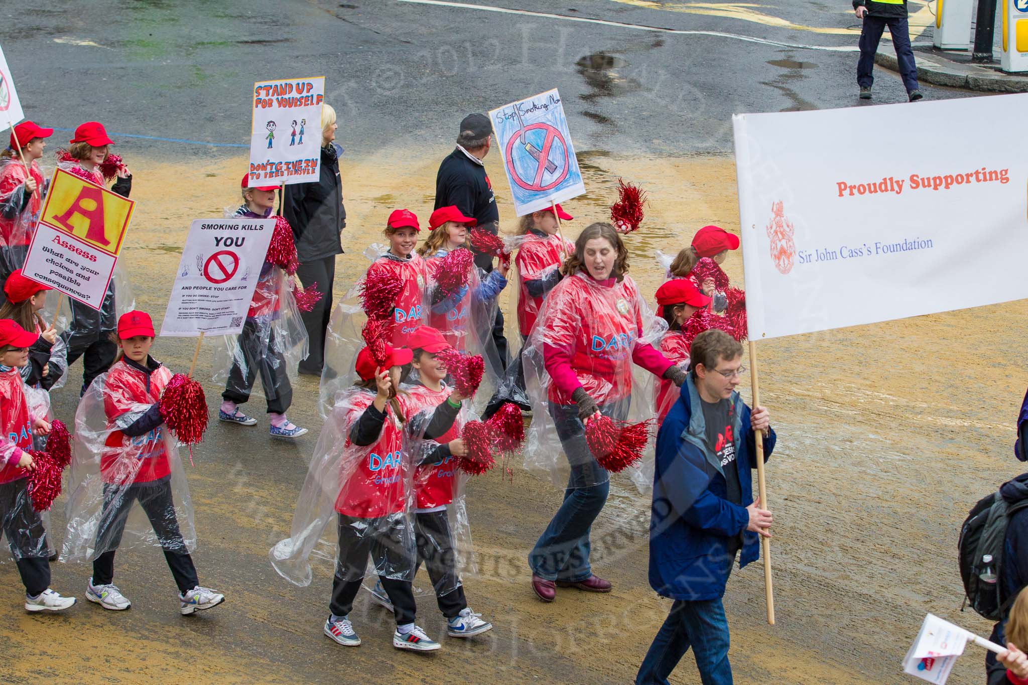 Photo 1211101153491D47654HaraldJoergens Lord Mayor's Show 2012: Entry 106 - DARE City of London, the Drug Abuse Resistance Education, with the Sir John Cass's Foundation..
Press stand opposite Mansion House, City of London,
London,
Greater London,
United Kingdom,
on 10 November 2012 at 11:53, image #1499