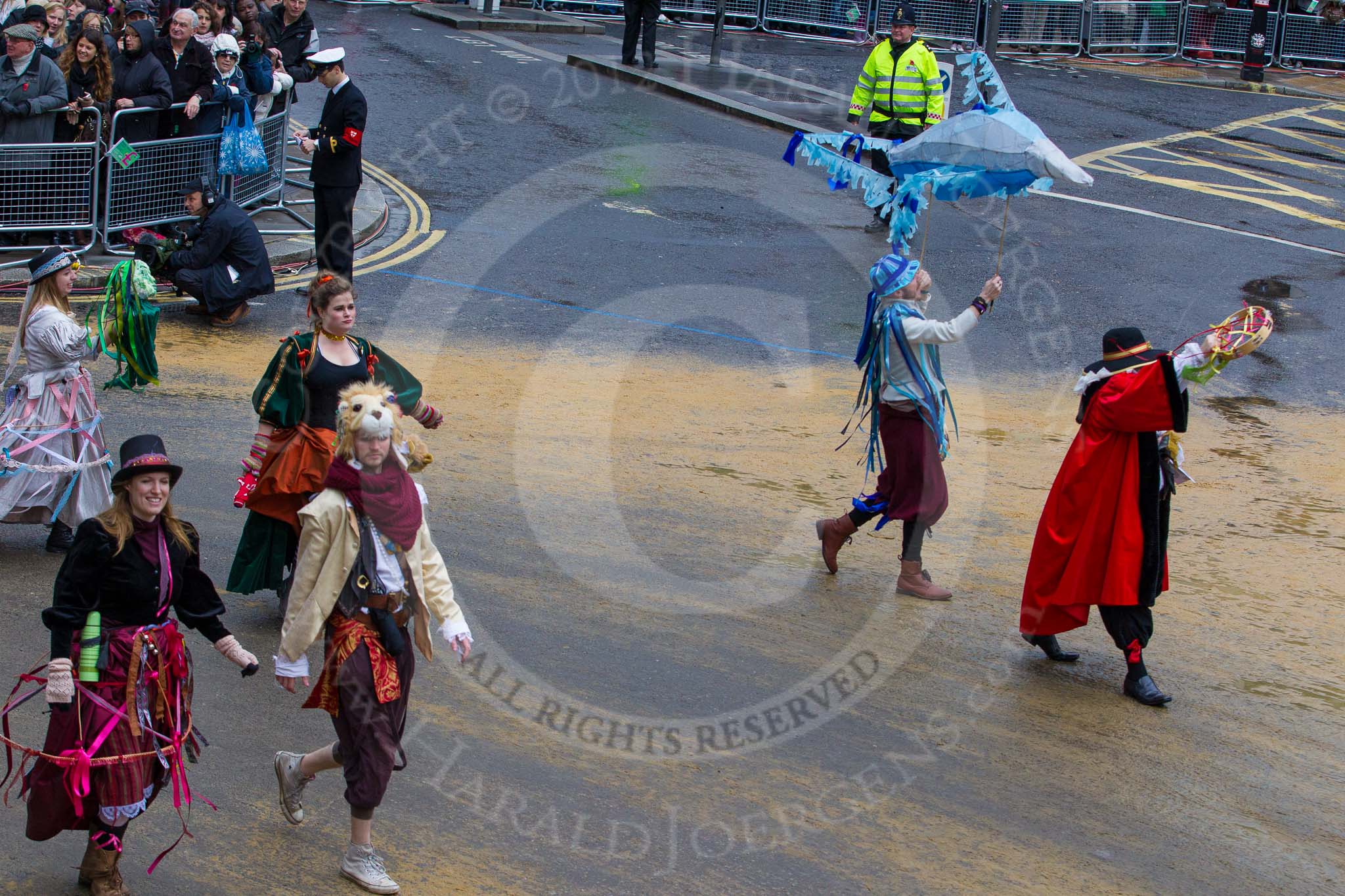 Lord Mayor's Show 2012: Entry 108 - Sir Nicholas Rainton, Lord Mayor 1632 - 1633, for the Grade 1-listed Forty Hall & Estate in north London..
Press stand opposite Mansion House, City of London,
London,
Greater London,
United Kingdom,
on 10 November 2012 at 11:55, image #1538