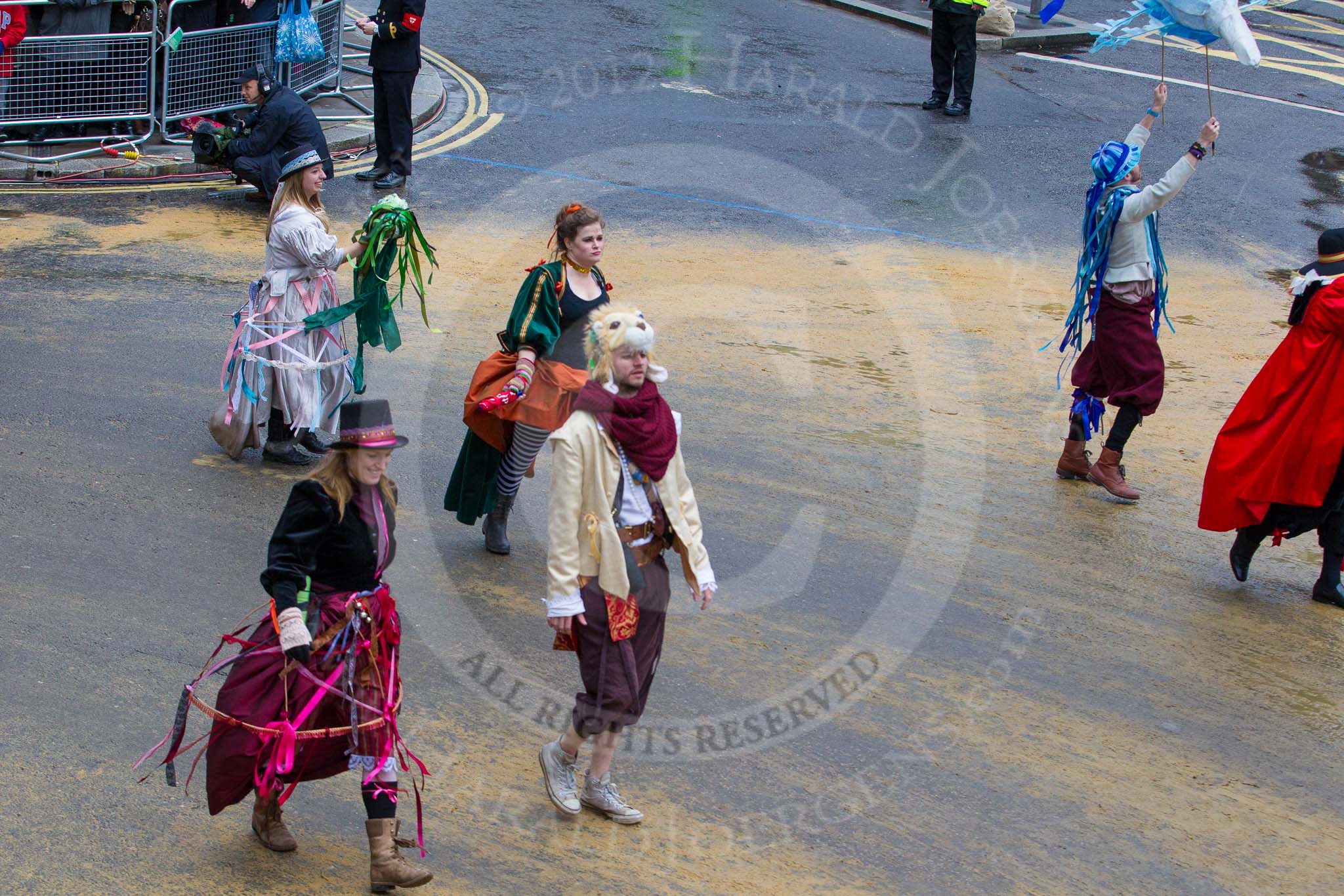 Lord Mayor's Show 2012: Entry 108 - Sir Nicholas Rainton, Lord Mayor 1632 - 1633, for the Grade 1-listed Forty Hall & Estate in north London..
Press stand opposite Mansion House, City of London,
London,
Greater London,
United Kingdom,
on 10 November 2012 at 11:55, image #1539