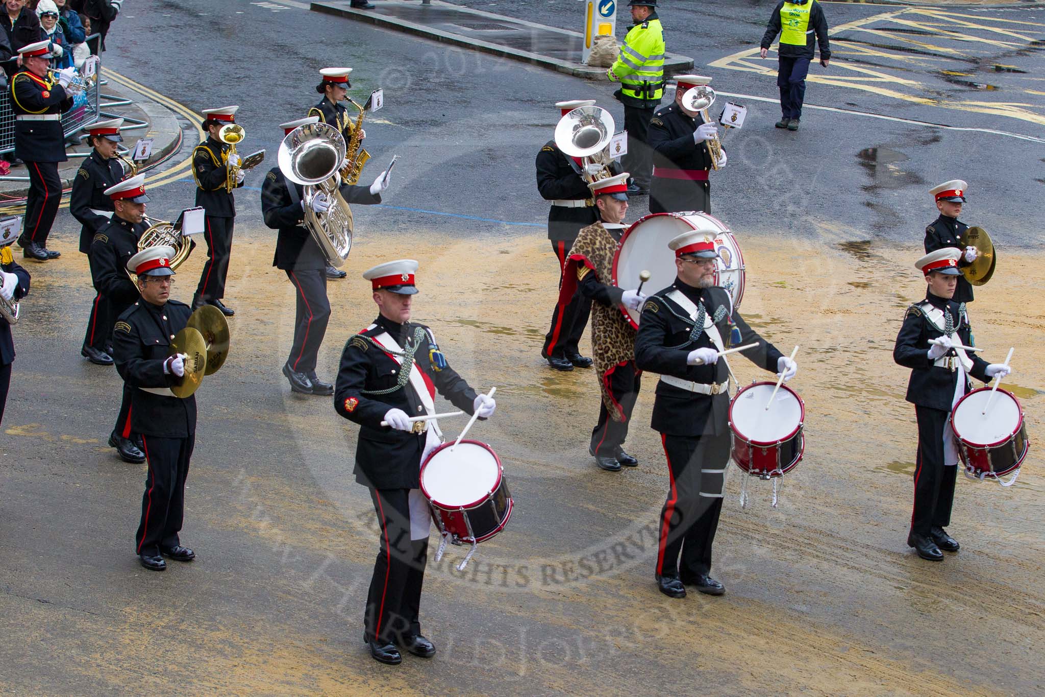 Lord Mayor's Show 2012: Entry 111 - Surbiton Royal British Legion Band..
Press stand opposite Mansion House, City of London,
London,
Greater London,
United Kingdom,
on 10 November 2012 at 11:56, image #1592