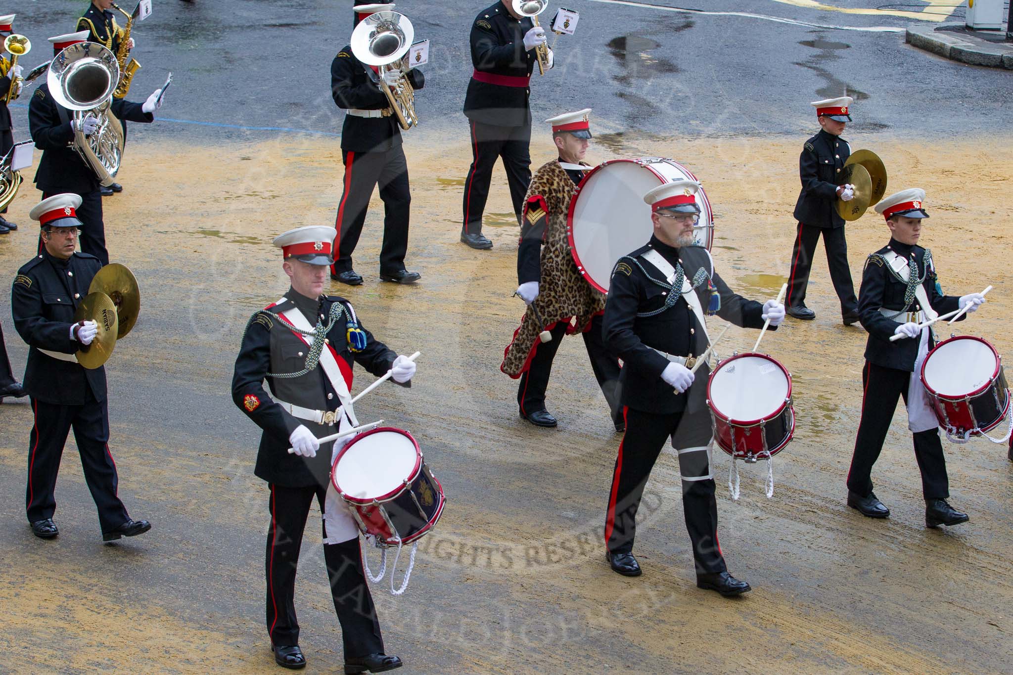 Lord Mayor's Show 2012: Entry 111 - Surbiton Royal British Legion Band..
Press stand opposite Mansion House, City of London,
London,
Greater London,
United Kingdom,
on 10 November 2012 at 11:56, image #1597