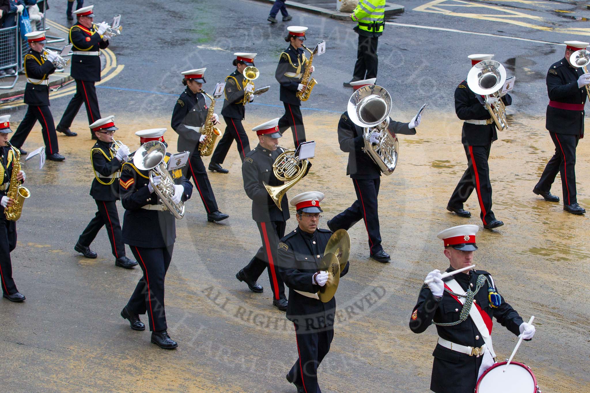 Lord Mayor's Show 2012: Entry 111 - Surbiton Royal British Legion Band..
Press stand opposite Mansion House, City of London,
London,
Greater London,
United Kingdom,
on 10 November 2012 at 11:56, image #1599