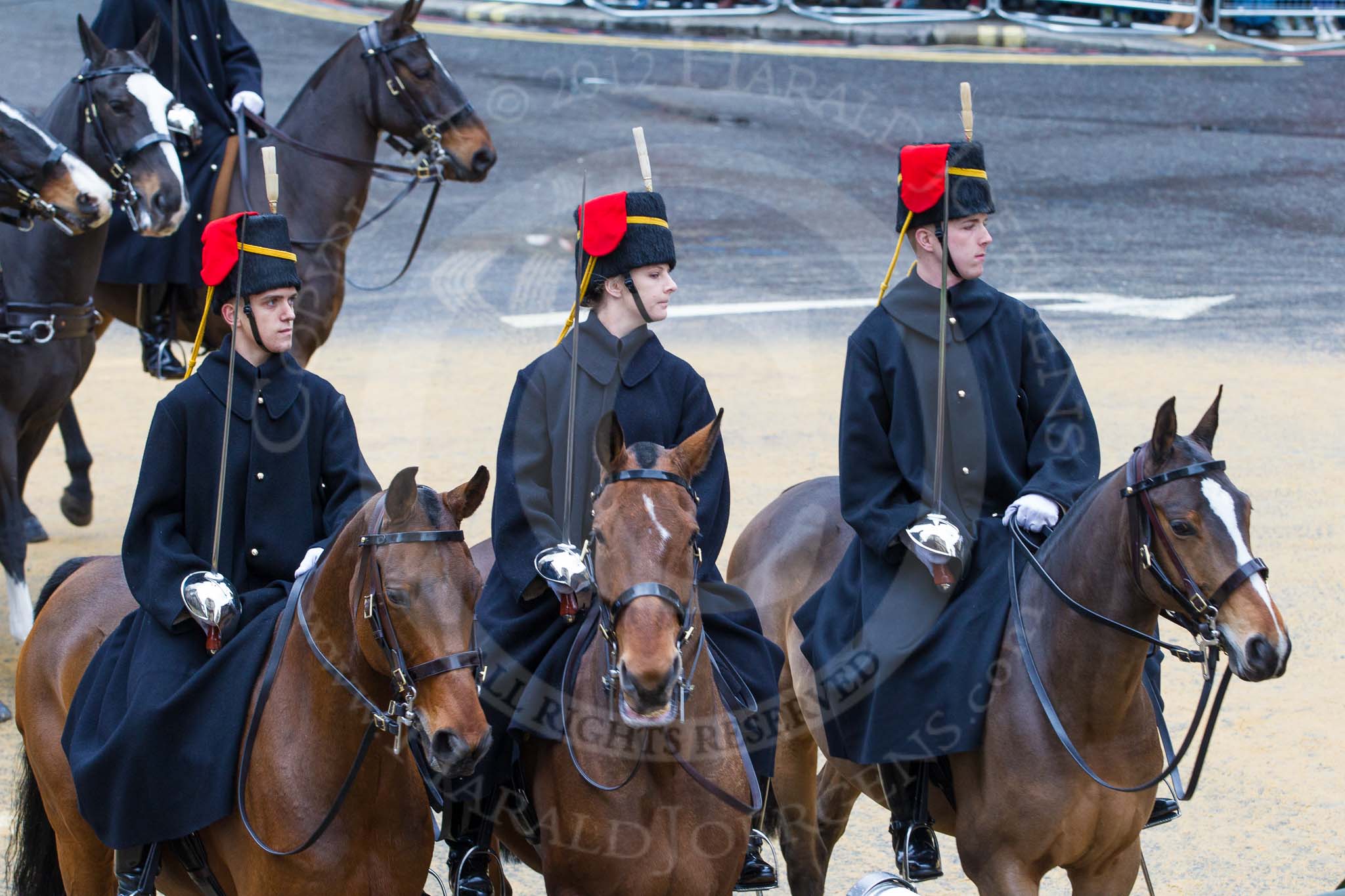 Lord Mayor's Show 2012: Entry 124 - The King’s Troop Royal Horse Artillery (RHA)..
Press stand opposite Mansion House, City of London,
London,
Greater London,
United Kingdom,
on 10 November 2012 at 12:03, image #1805