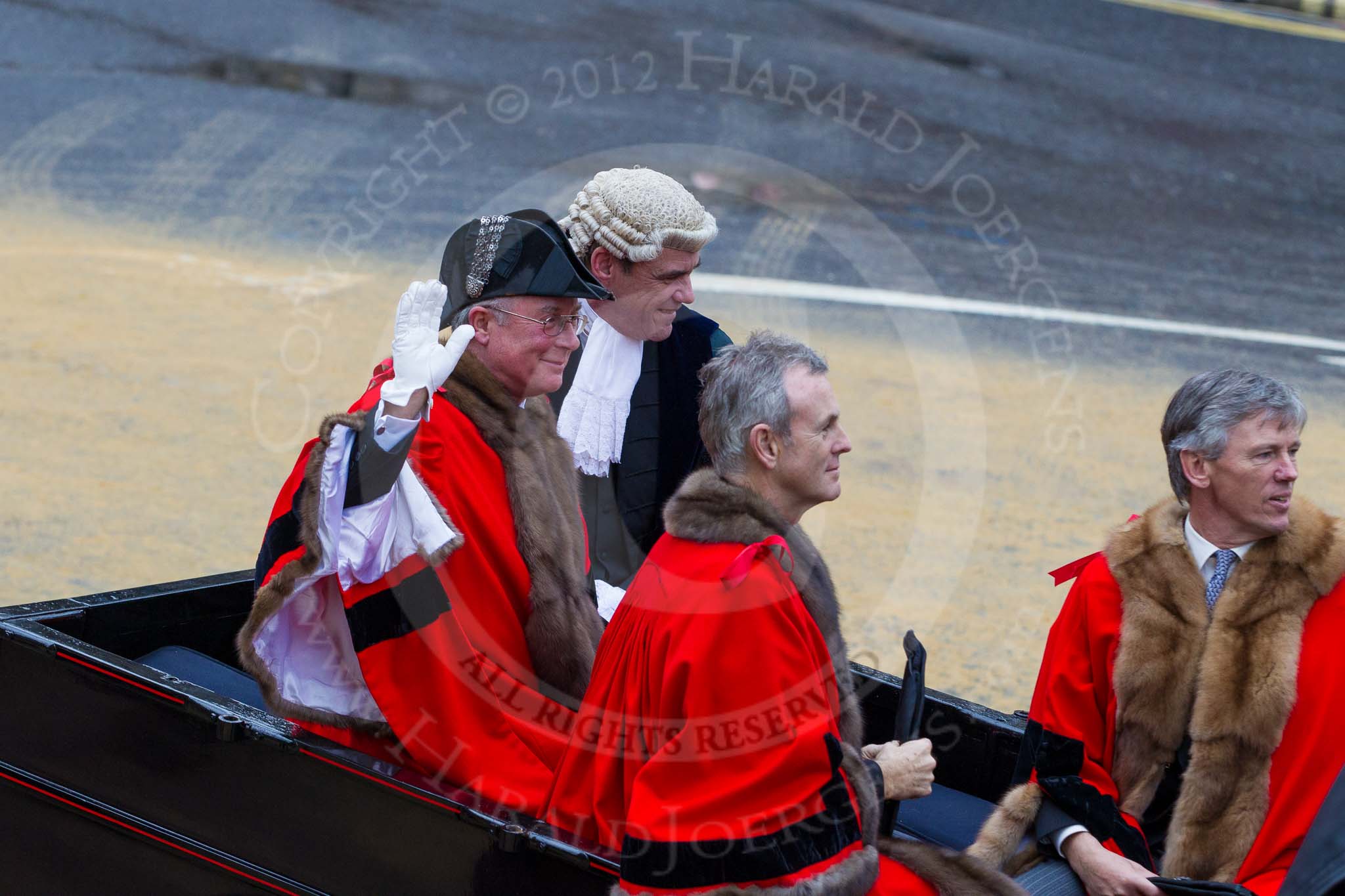 Lord Mayor's Show 2012.
Press stand opposite Mansion House, City of London,
London,
Greater London,
United Kingdom,
on 10 November 2012 at 12:05, image #1855