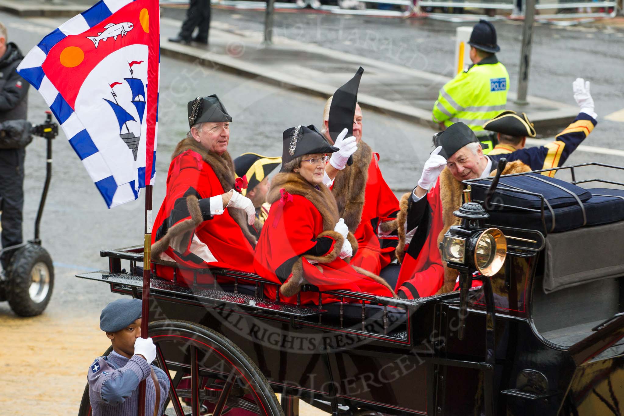 Lord Mayor's Show 2012.
Press stand opposite Mansion House, City of London,
London,
Greater London,
United Kingdom,
on 10 November 2012 at 12:05, image #1860