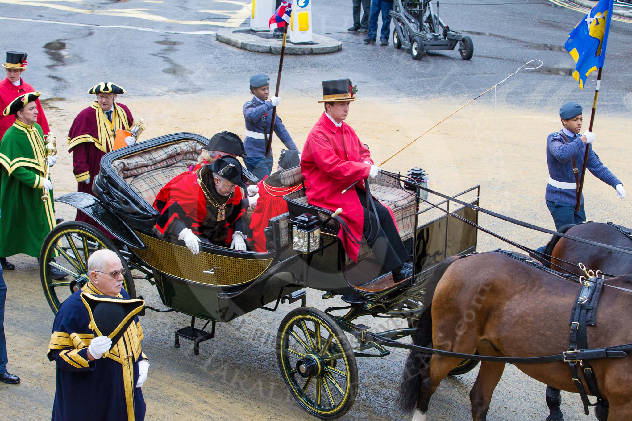 Lord Mayor's Show 2012.
Press stand opposite Mansion House, City of London,
London,
Greater London,
United Kingdom,
on 10 November 2012 at 12:05, image #1869