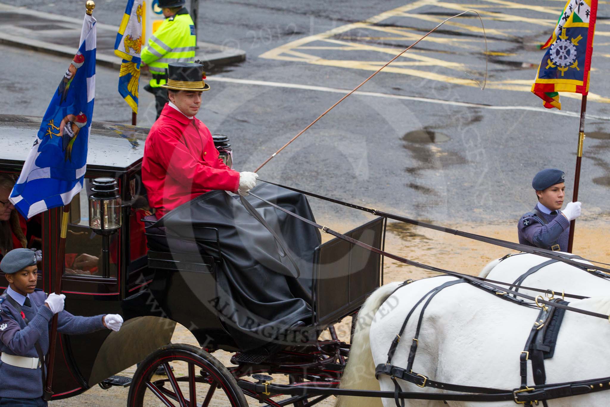 Lord Mayor's Show 2012.
Press stand opposite Mansion House, City of London,
London,
Greater London,
United Kingdom,
on 10 November 2012 at 12:05, image #1872