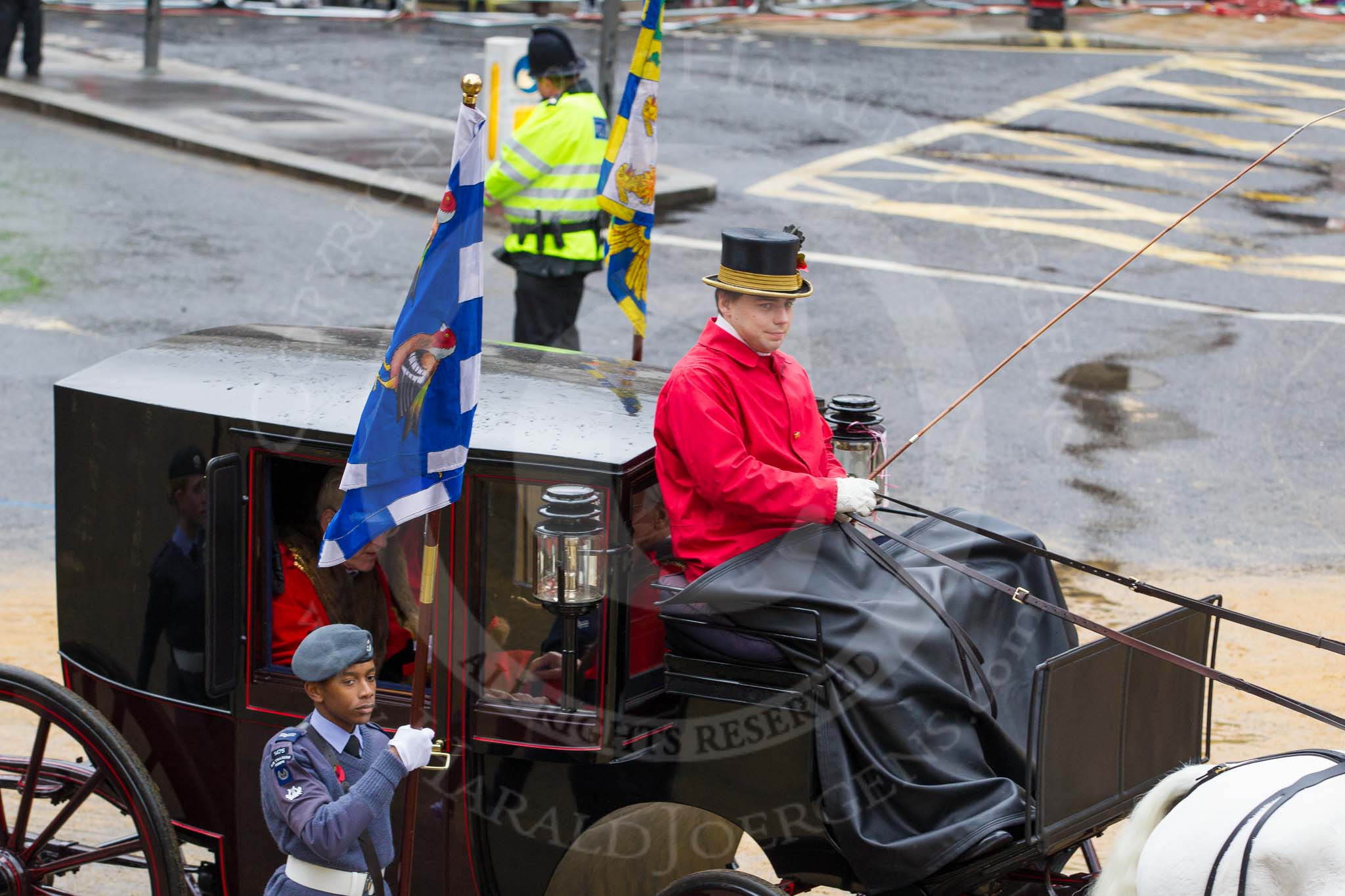 Lord Mayor's Show 2012.
Press stand opposite Mansion House, City of London,
London,
Greater London,
United Kingdom,
on 10 November 2012 at 12:05, image #1873