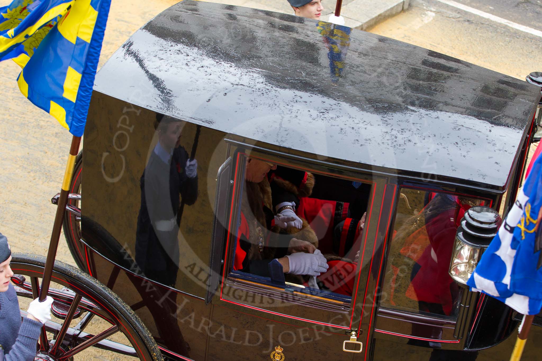Lord Mayor's Show 2012.
Press stand opposite Mansion House, City of London,
London,
Greater London,
United Kingdom,
on 10 November 2012 at 12:06, image #1878