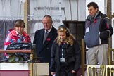 Lord Mayor's Show 2012: The BBC's Commentator Paul Dickenson with Floor Manager Charlotte Cummins on the balcony of Mansion House..
Press stand opposite Mansion House, City of London,
London,
Greater London,
United Kingdom,
on 10 November 2012 at 09:09, image #8