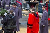 Lord Mayor's Show 2012: The Lord Mayor, Alderman Roger Gifford, and the Commanding Officer of the HAC, Lt Col Howard Wilkinson, inspecting the Guard of Honour..
Press stand opposite Mansion House, City of London,
London,
Greater London,
United Kingdom,
on 10 November 2012 at 10:51, image #140