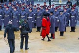 Lord Mayor's Show 2012: The Lord Mayor, Alderman Roger Gifford, and the Commanding Officer of the HAC, Lt Col Howard Wilkinson, inspecting the Guard of Honour..
Press stand opposite Mansion House, City of London,
London,
Greater London,
United Kingdom,
on 10 November 2012 at 10:52, image #145