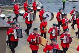 Lord Mayor's Show 2012: Entry 35 - Baillies Mill Accordion Band from County Down in Northern Ireland..
Press stand opposite Mansion House, City of London,
London,
Greater London,
United Kingdom,
on 10 November 2012 at 11:15, image #540