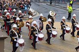 Lord Mayor's Show 2012: Entry 86 - Royal Marines Band (HMS Collingwood)..
Press stand opposite Mansion House, City of London,
London,
Greater London,
United Kingdom,
on 10 November 2012 at 11:38, image #1130