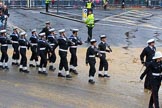 Lord Mayor's Show 2012: Entry 88 - Royal Marines and 89 - RNR London Division (HMS President)..
Press stand opposite Mansion House, City of London,
London,
Greater London,
United Kingdom,
on 10 November 2012 at 11:39, image #1165