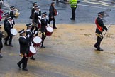 Lord Mayor's Show 2012: Entry 92 - St John Ambulance Talbot Corps of Drums..
Press stand opposite Mansion House, City of London,
London,
Greater London,
United Kingdom,
on 10 November 2012 at 11:40, image #1206