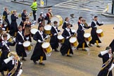 Lord Mayor's Show 2012: Entry 123 - Christ's Hospital School Band..
Press stand opposite Mansion House, City of London,
London,
Greater London,
United Kingdom,
on 10 November 2012 at 12:02, image #1758