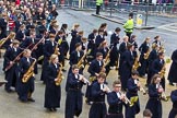Lord Mayor's Show 2012: Entry 123 - Christ's Hospital School Band..
Press stand opposite Mansion House, City of London,
London,
Greater London,
United Kingdom,
on 10 November 2012 at 12:02, image #1777