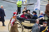 Lord Mayor's Show 2012: Entry 125 - United Ward's Club, Guild of Freemen, City Livery Club, and the Royal Socity of St George (City of London branch): Valerie Hamilton JP, Anne Holden, Judy Tayler-Smith, and John Barker OBE..
Press stand opposite Mansion House, City of London,
London,
Greater London,
United Kingdom,
on 10 November 2012 at 12:03, image #1819