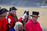 Lord Mayor's Show 2012: Entry136 - Recorder and Aldermen below the Chair. Dr Alndrew Parmley, Simon Walsh, Fiona Woolf CBE, and Judge Peter Beaumont QC..
Press stand opposite Mansion House, City of London,
London,
Greater London,
United Kingdom,
on 10 November 2012 at 12:05, image #1866
