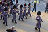 Lord Mayor's Show 2012: Entry 139 - The Band of the Coldstream Guards, lead by Senior Drum Major Ben Roberts, Coldstream Guards..
Press stand opposite Mansion House, City of London,
London,
Greater London,
United Kingdom,
on 10 November 2012 at 12:06, image #1882