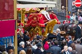Lord Mayor's Show 2012: Entry 149 - The Rt Hon The Lord Mayor of London, Alderman Roger Gifford, here his State Coach..
Press stand opposite Mansion House, City of London,
London,
Greater London,
United Kingdom,
on 10 November 2012 at 12:10, image #1920