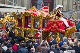 Lord Mayor's Show 2012: Entry 149 - The Rt Hon The Lord Mayor of London, Alderman Roger Gifford, here his State Coach, with Pikemen and Musketeers of the Honorable Artillery Company (HAC)..
Press stand opposite Mansion House, City of London,
London,
Greater London,
United Kingdom,
on 10 November 2012 at 12:10, image #1922