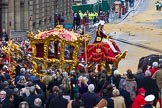 Lord Mayor's Show 2012: Entry 149 - The Rt Hon The Lord Mayor of London, Alderman Roger Gifford, here his State Coach, with Pikemen and Musketeers of the Honorable Artillery Company (HAC)..
Press stand opposite Mansion House, City of London,
London,
Greater London,
United Kingdom,
on 10 November 2012 at 12:10, image #1923