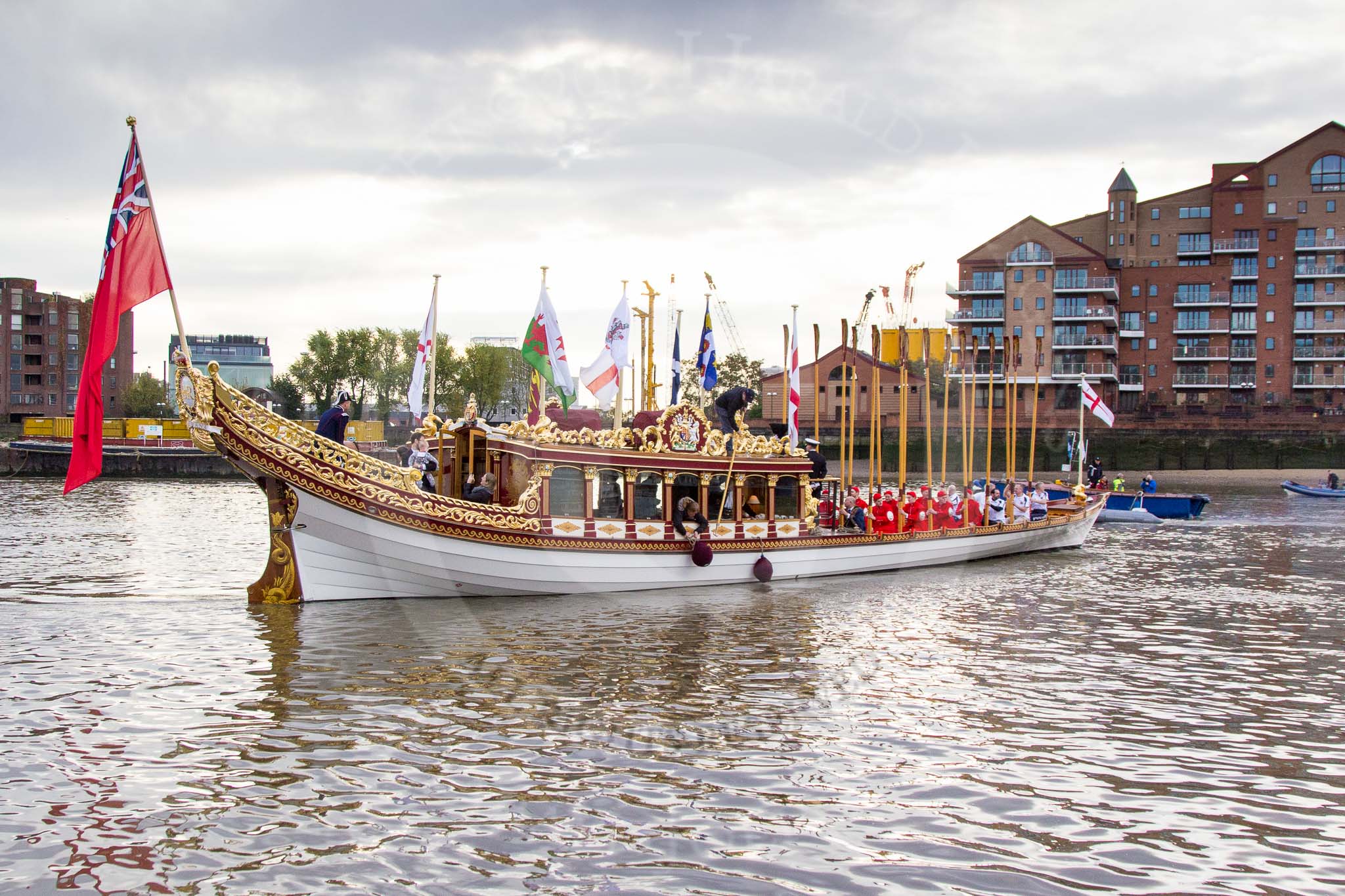 Lord Mayor's Show 2013: The Queen's Row Barge Gloriana setting off from Westminster Boating Base, carrying the Lord Mayor down the Thames from Westminster to the City. Photo by Mike Garland..




on 09 November 2013 at 08:39, image #12