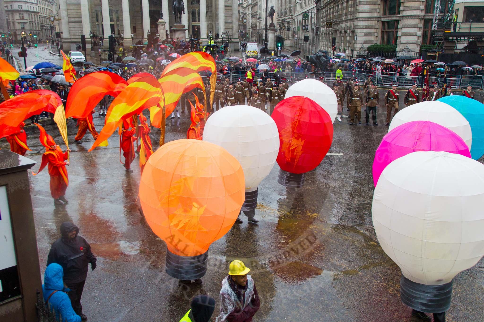 Lord Mayor's Show 2013: Group 9 - the City of London Solicitor's Company, representing 15,000 City solicitors, and the Mother Company of the new Lord Mayor, Fiona Woolf..
Press stand opposite Mansion House, City of London,
London,
Greater London,
United Kingdom,
on 09 November 2013 at 11:04, image #216