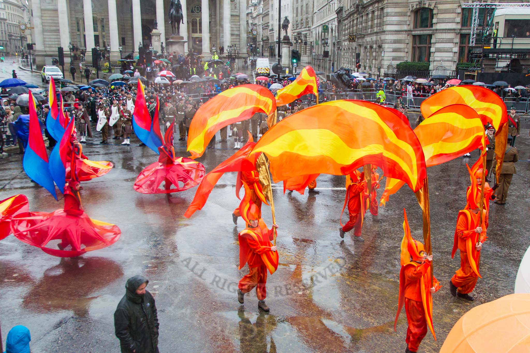 Lord Mayor's Show 2013: Group 9 - the City of London Solicitor's Company, representing 15,000 City solicitors, and the Mother Company of the new Lord Mayor, Fiona Woolf..
Press stand opposite Mansion House, City of London,
London,
Greater London,
United Kingdom,
on 09 November 2013 at 11:04, image #219