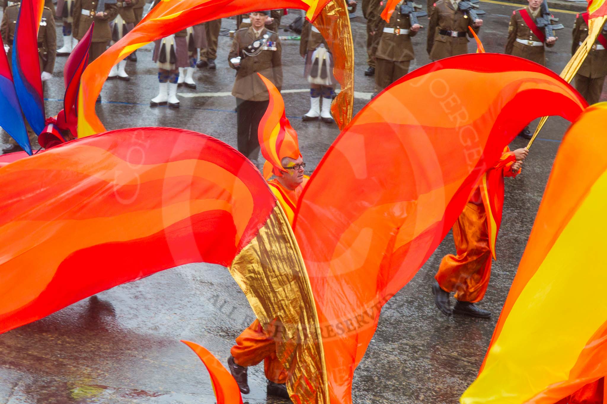 Lord Mayor's Show 2013: Group 9 - the City of London Solicitor's Company, representing 15,000 City solicitors, and the Mother Company of the new Lord Mayor, Fiona Woolf..
Press stand opposite Mansion House, City of London,
London,
Greater London,
United Kingdom,
on 09 November 2013 at 11:04, image #220