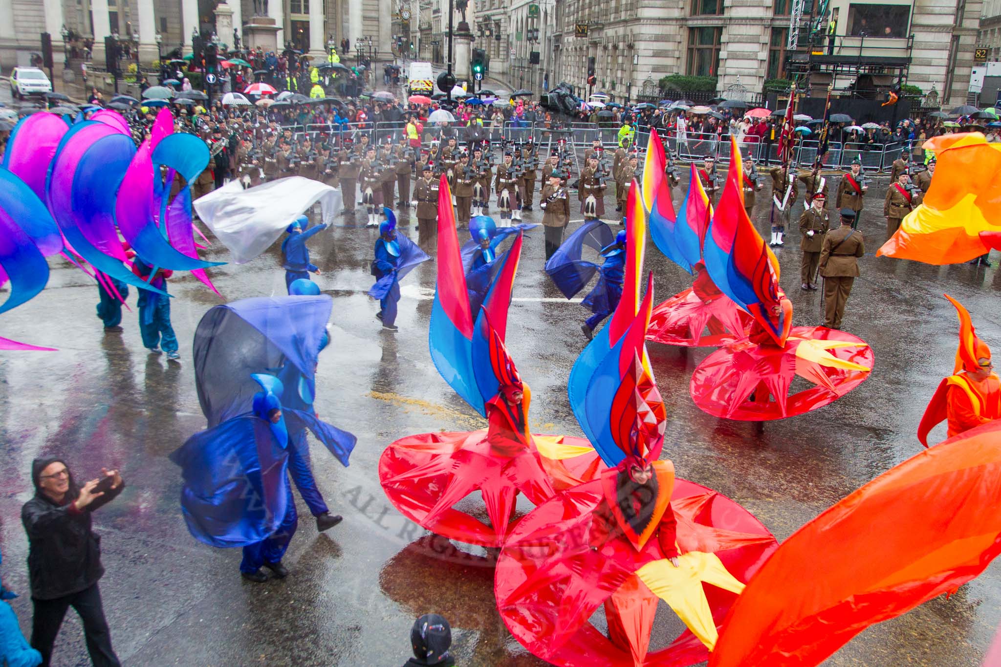 Lord Mayor's Show 2013: Group 9 - the City of London Solicitor's Company, representing 15,000 City solicitors, and the Mother Company of the new Lord Mayor, Fiona Woolf..
Press stand opposite Mansion House, City of London,
London,
Greater London,
United Kingdom,
on 09 November 2013 at 11:04, image #223