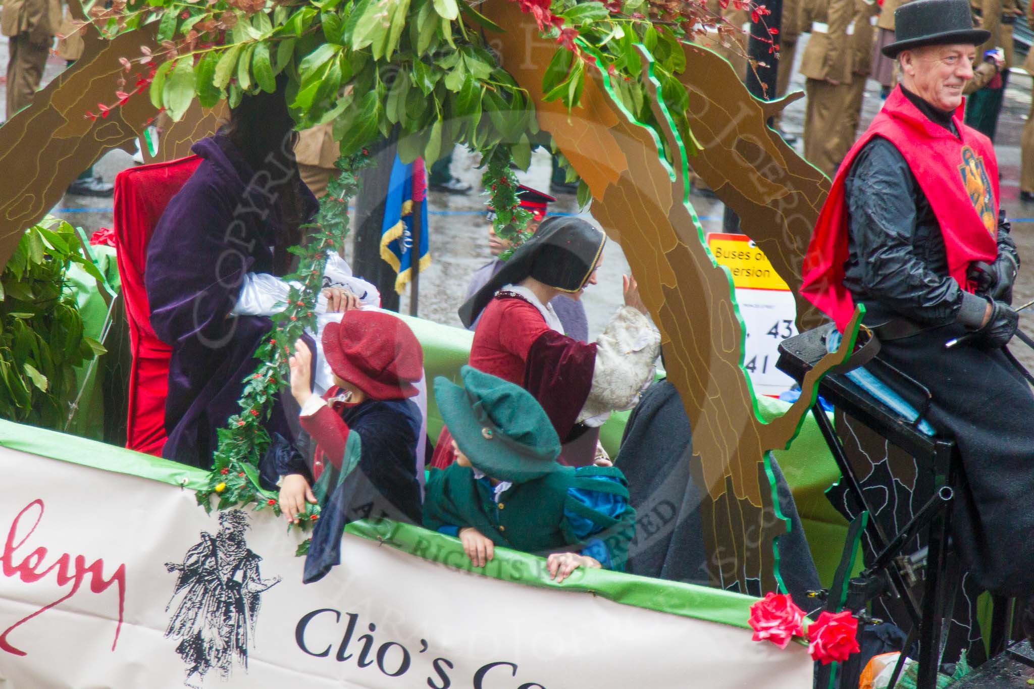 Lord Mayor's Show 2013: 10-Clio's Company interactive theatre for school and community audience. Here they are presented their version of Anne Boleyn's..
Press stand opposite Mansion House, City of London,
London,
Greater London,
United Kingdom,
on 09 November 2013 at 11:04, image #231
