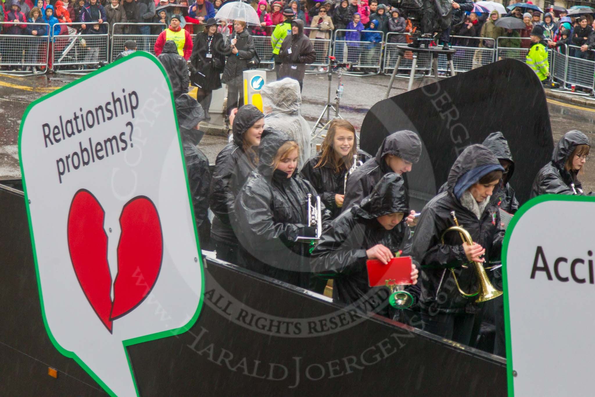 Lord Mayor's Show 2013: 14-Law Society- represents solicitors in England and Wales..
Press stand opposite Mansion House, City of London,
London,
Greater London,
United Kingdom,
on 09 November 2013 at 11:07, image #281
