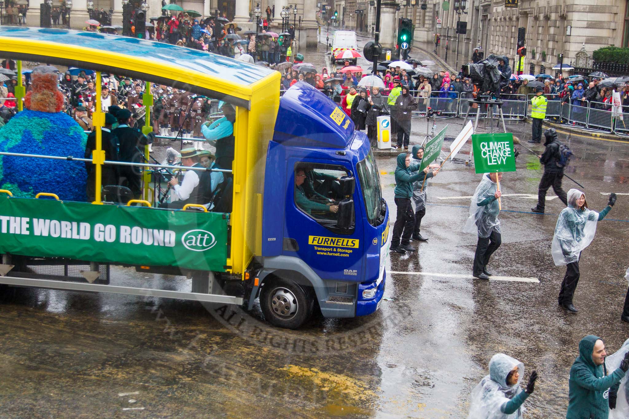 Lord Mayor's Show 2013: 26 - Worshipful Company of Tax Advisers, representing the positive contribution made to the environmeny by green taxes. With the Army Cadet Force (City of London and North-East Sector)..
Press stand opposite Mansion House, City of London,
London,
Greater London,
United Kingdom,
on 09 November 2013 at 11:13, image #372