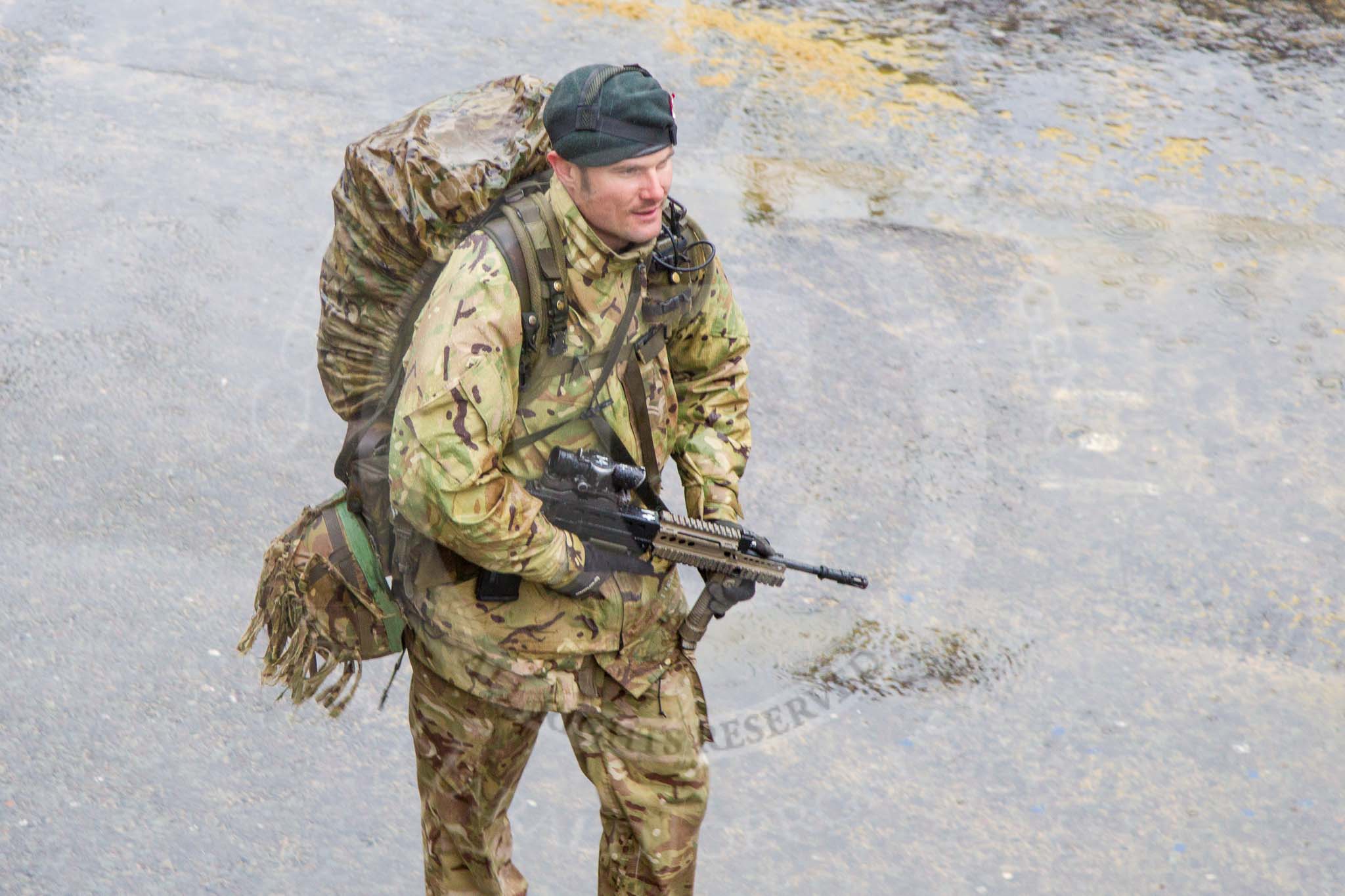 Lord Mayor's Show 2013: 31-F & G Companies, 7th Battalion The Rifles- reserve infantry battalion with Companies in London and the Home Counties..
Press stand opposite Mansion House, City of London,
London,
Greater London,
United Kingdom,
on 09 November 2013 at 11:15, image #410