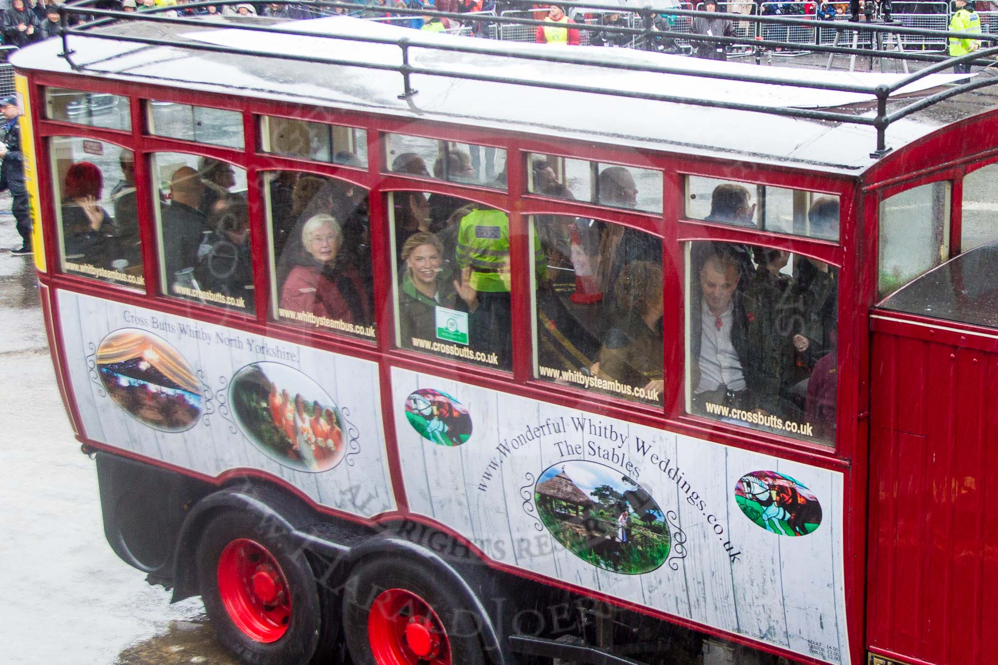 Lord Mayor's Show 2013: 53-Elizabeth the Whitby Steam Bus- travelling down from her Whitby home, which is also the home of Wonderful Whitby Weddings..
Press stand opposite Mansion House, City of London,
London,
Greater London,
United Kingdom,
on 09 November 2013 at 11:29, image #691